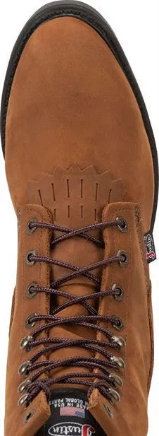 Justin Bark Conductor 8" Lace-Up Round Toe Work Boots for Men