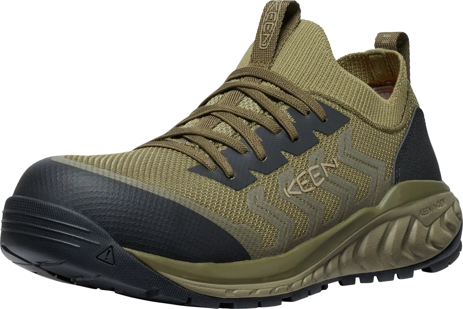 Keen Utility Mens Arvada Shift CT Martini Olive/Black Synthetic Work Shoes