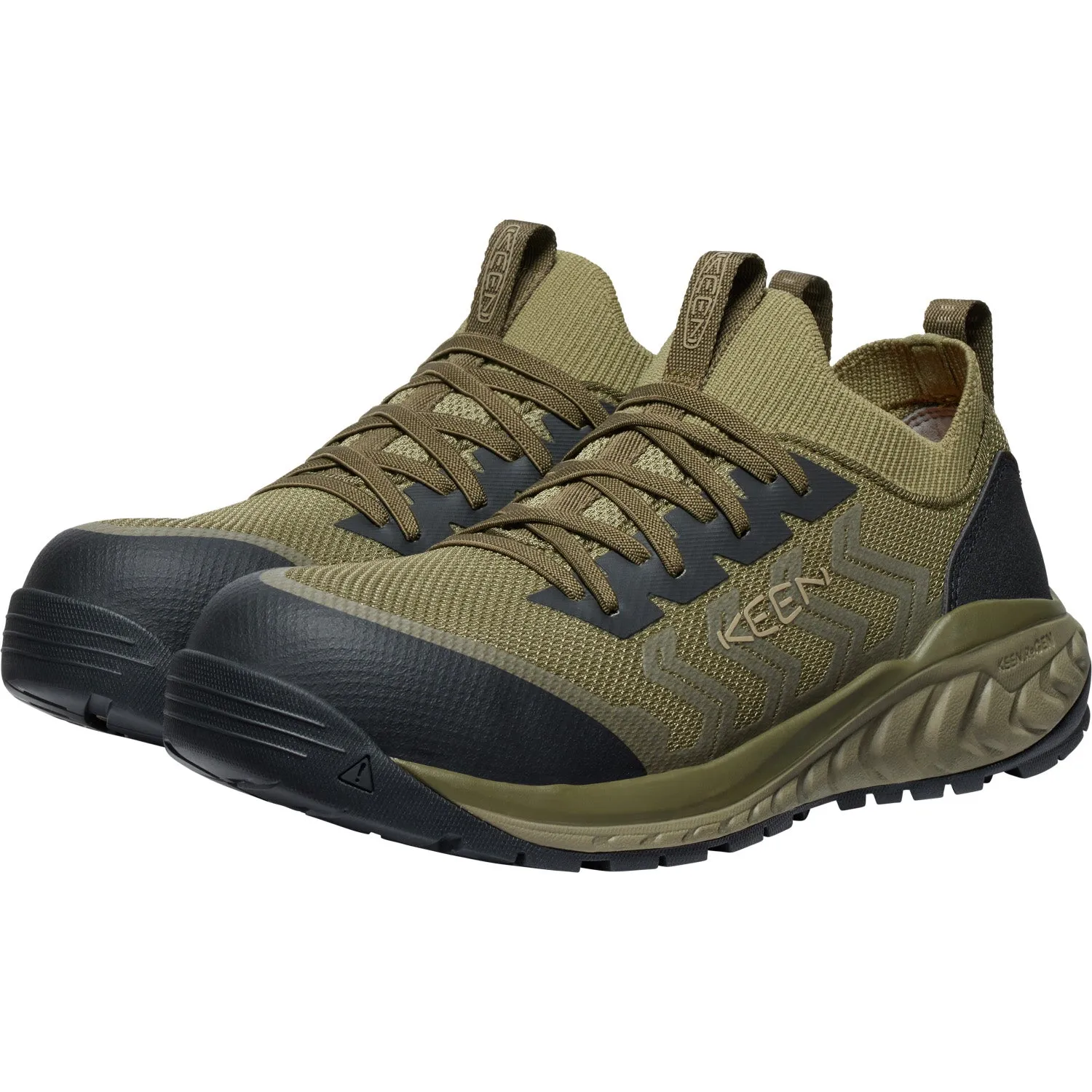 Keen Utility Mens Arvada Shift CT Martini Olive/Black Synthetic Work Shoes