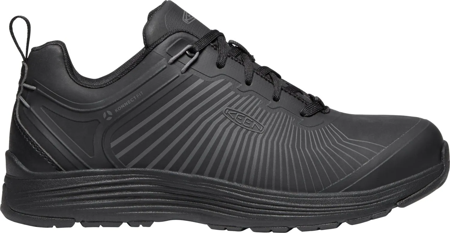 Keen Utility Mens Sparta XT Black/Black Faux Leather Work Shoes