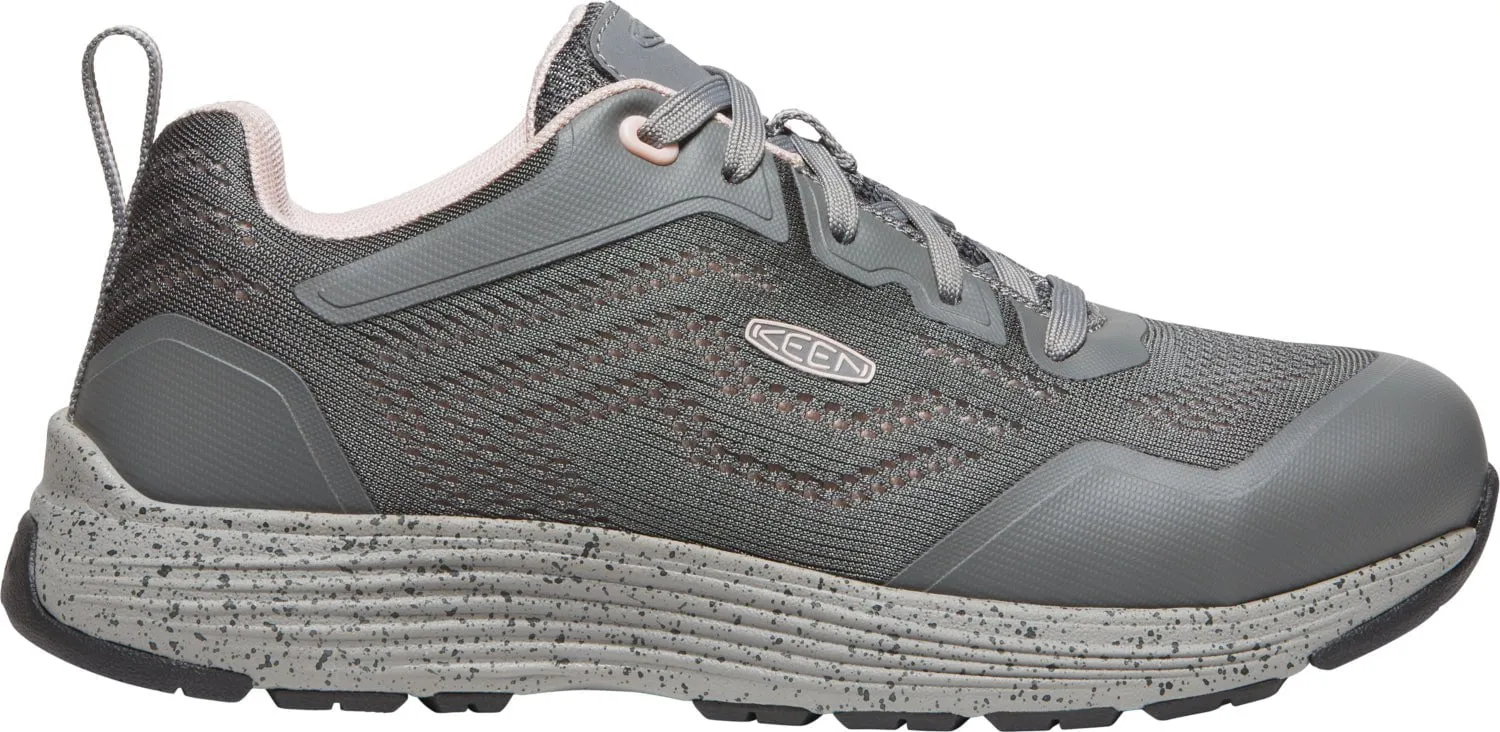 Keen Utility Womens Sparta II Steel Grey/Peach Whip Mesh Work Shoes