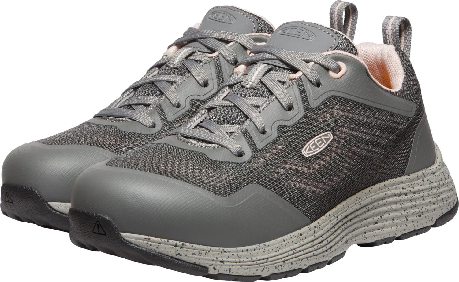 Keen Utility Womens Sparta II Steel Grey/Peach Whip Mesh Work Shoes