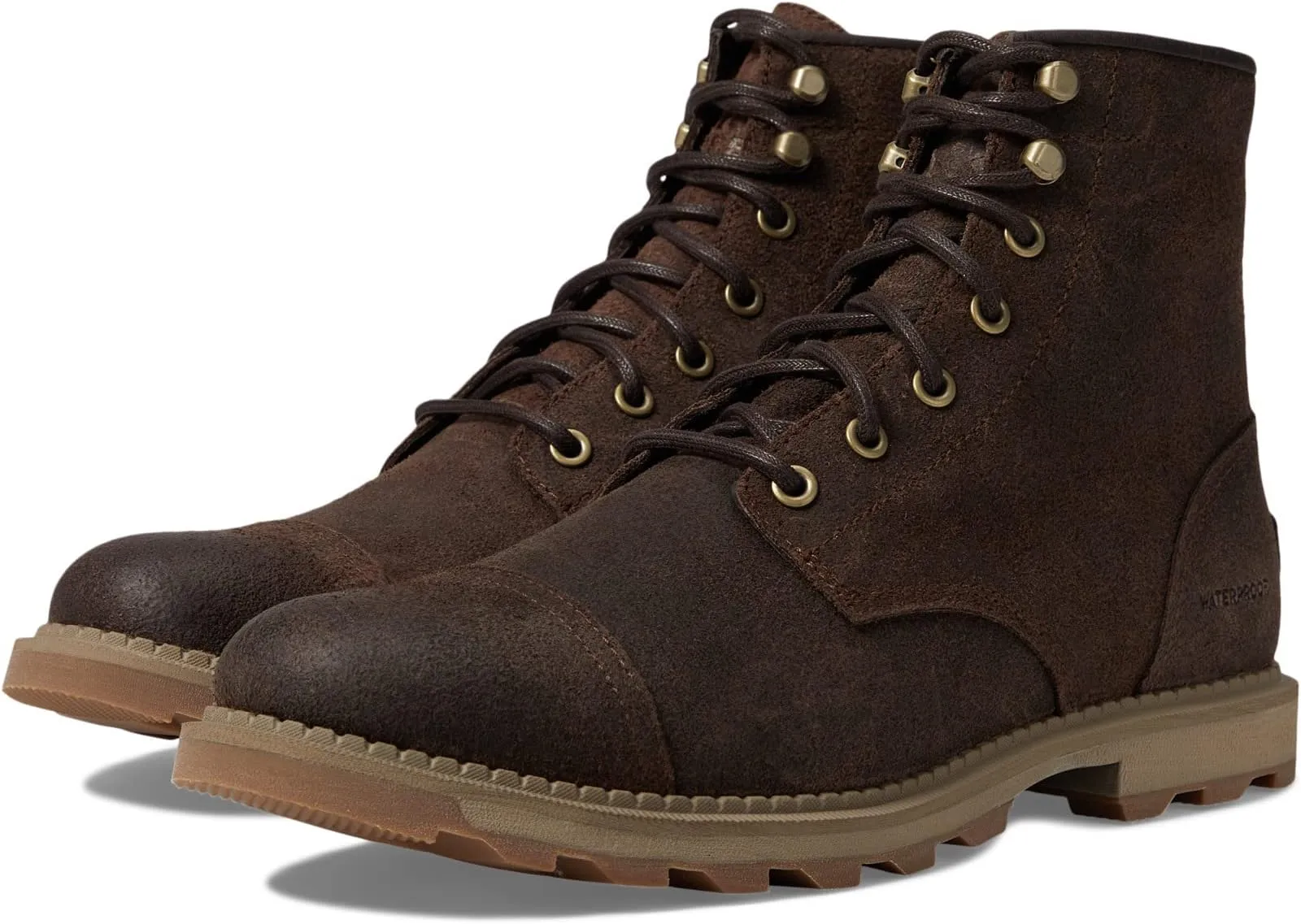 Lace-up boots Madson II Chore Waterproof SOREL, Tobacco/Gum 10