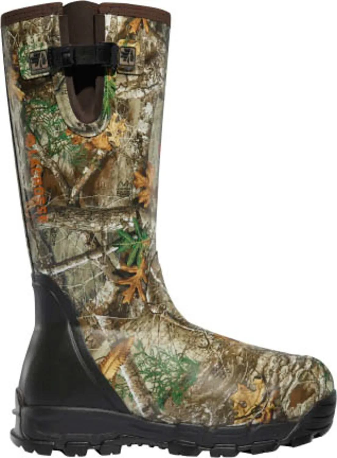 LaCrosse Mens Alphaburly Pro Zip 18in 1000G Realtree Edge Rubber Hunting Boots