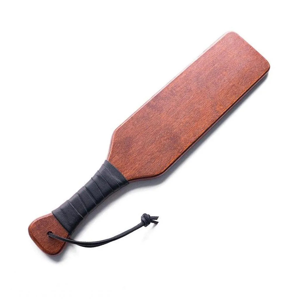 Leather Wrapped Wood Spanking Paddle