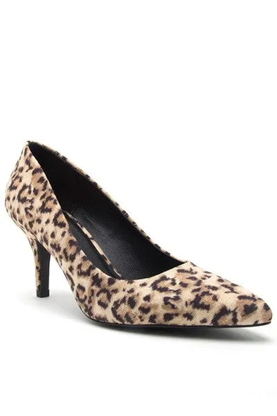 Leopard Print Pointed Toe Pump