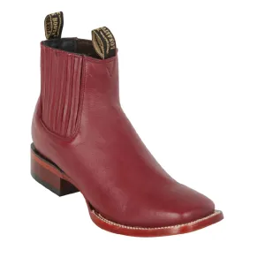 Los Altos Boots Mens #82B8306 Charro Short Boots  | Style Deer Boots | ColorBurgundy