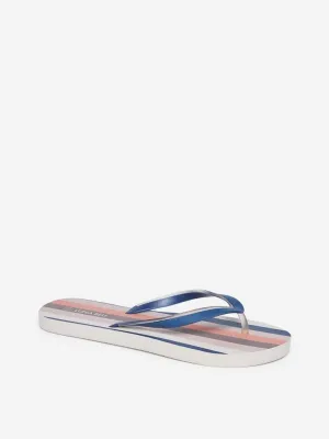 Luna Blu Multicolour Stripe Design Flip-Flops