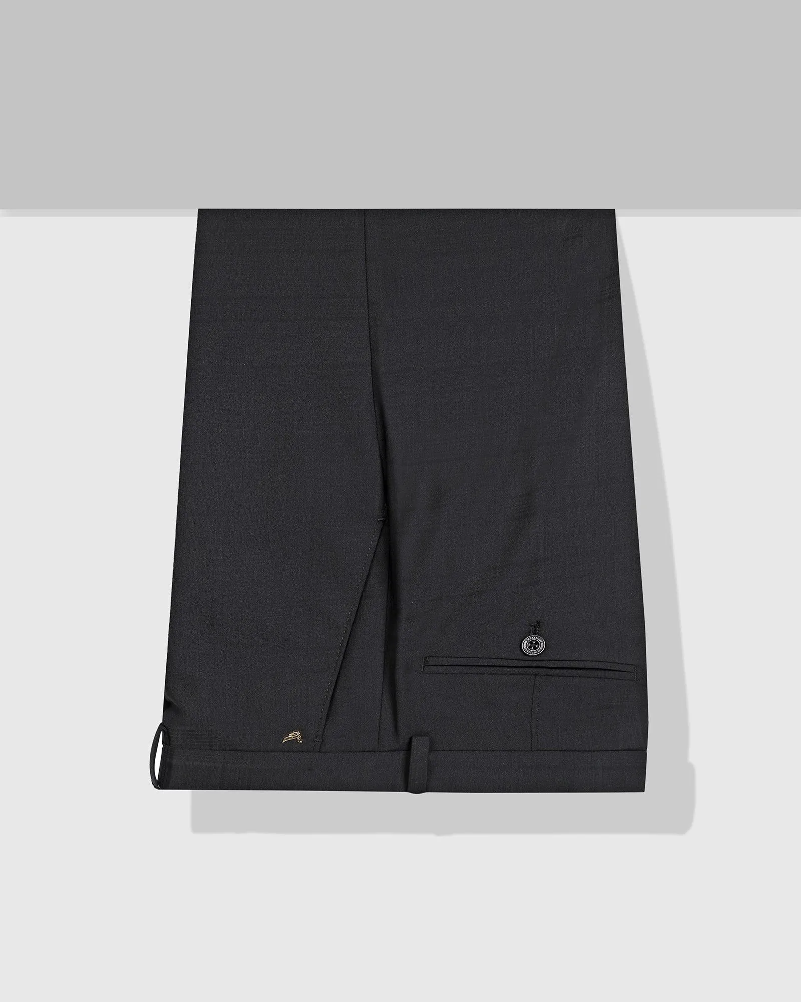 Luxe Slim Comfort B-95 Formal Black Check Trouser - Porcupine