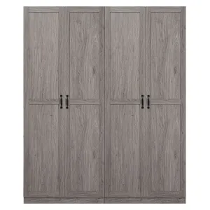 Manhattan Comfort Hopkins Storage Closet 4.0 in Grey - Set of 2