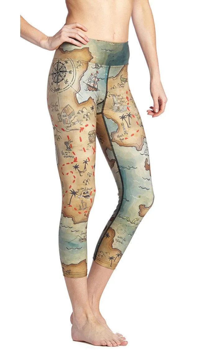 Map - Triathlon Capri Leggings - CUSTOM ORDER