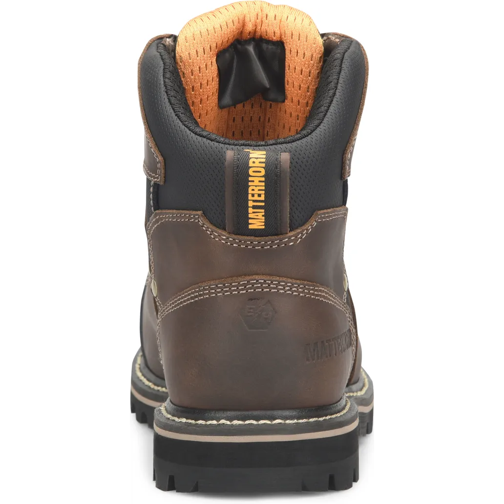 Matterhorn Men's Ibeam 6" WP Comp Toe Metguard Work Boot Brown - MT2546