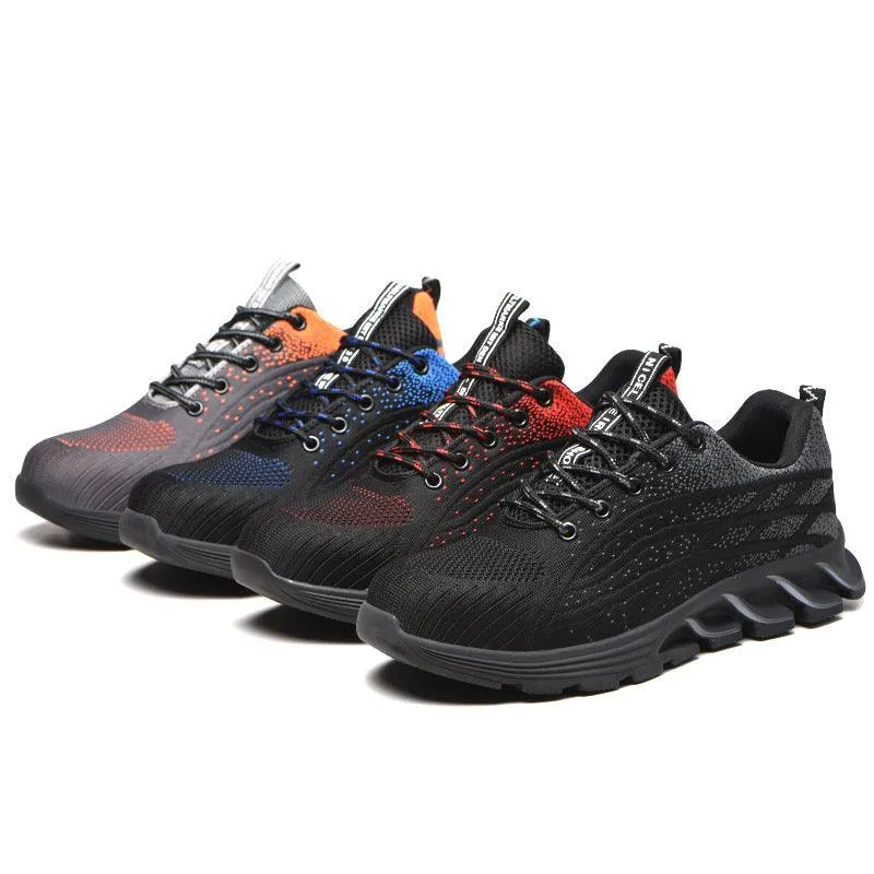 Men Sneakers Indestructible Steel Toe Work Shoes Comfortable Puncture Proof Shoes