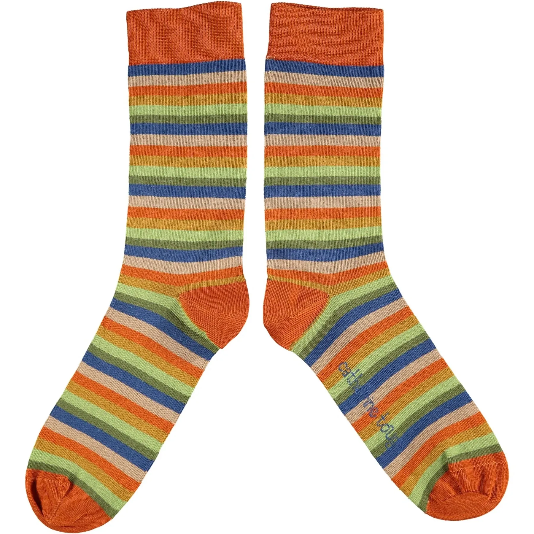 Mens Cotton Ankle Socks - Multi Stripes