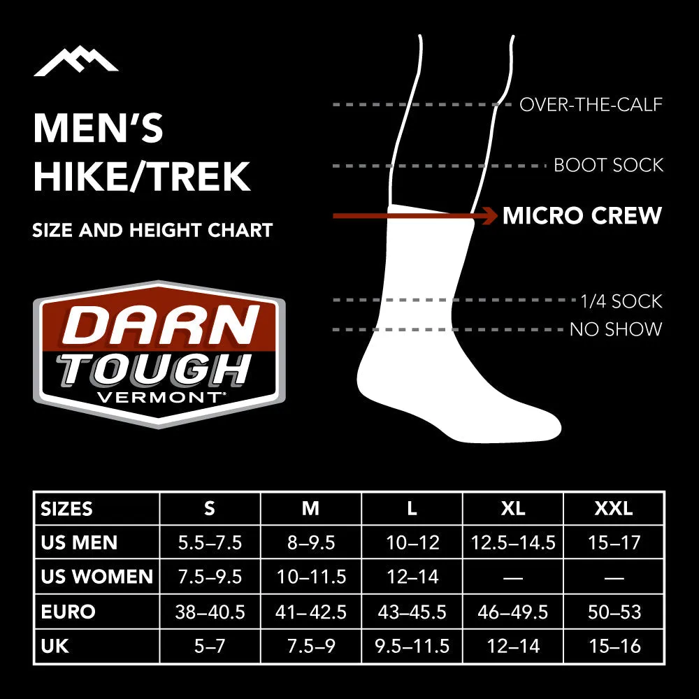 Men's Heady Stripe Micro Crew Lightweight Hiking Sock