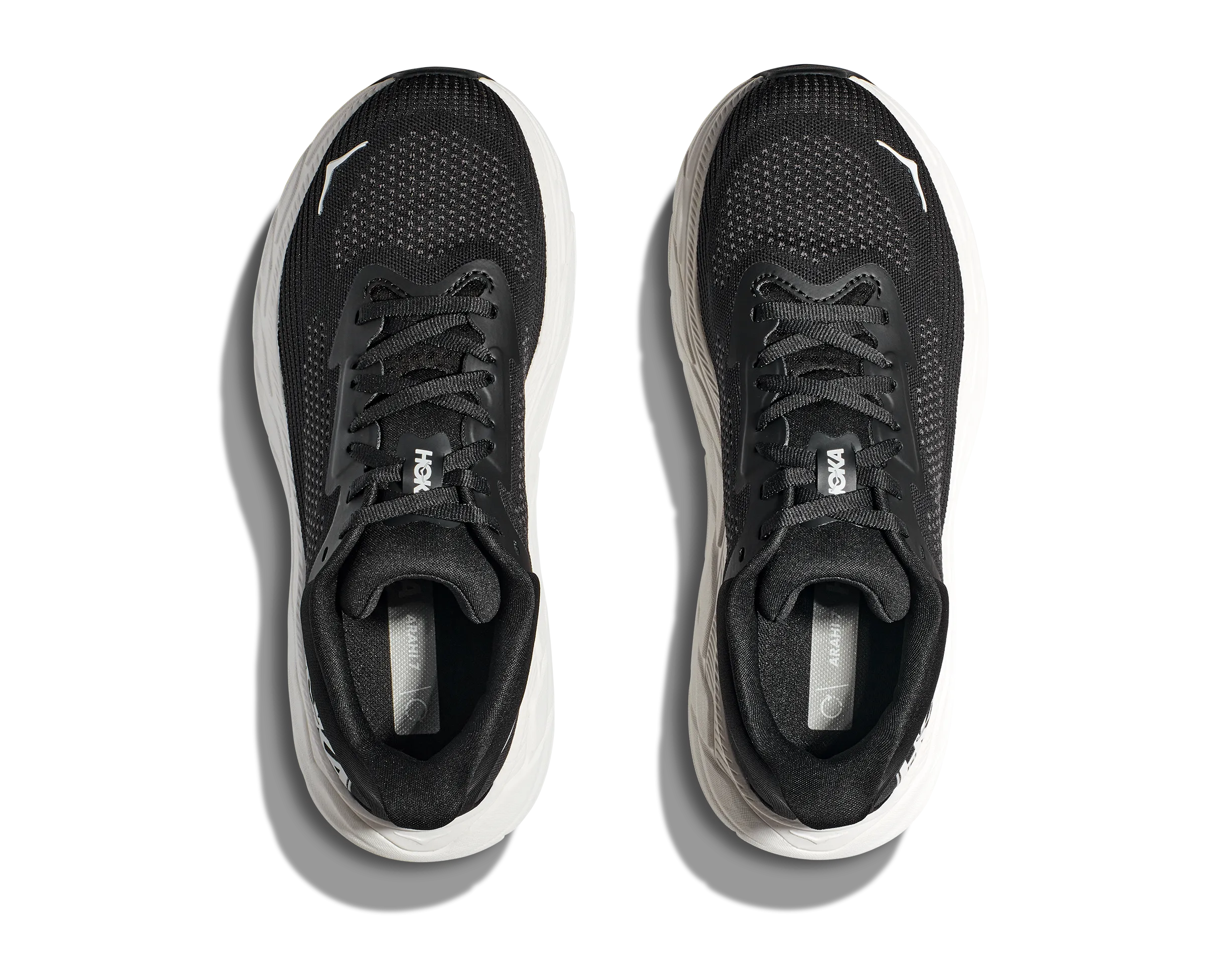 Men's Hoka Arahi 7 1147850BWHT Color:  Black/White