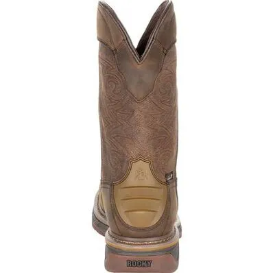 MEN'S ROCKY SQUARE TOE WESTERN BOOT WITH TPU HEEL COUNTER : RKW0288