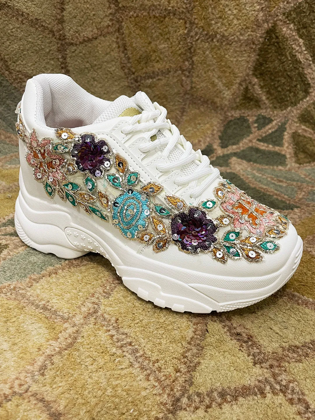 Multicolour Sequins Bridal Sneakers