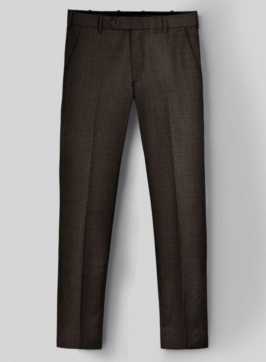 Napolean Sharkskin Brown Wool Pants