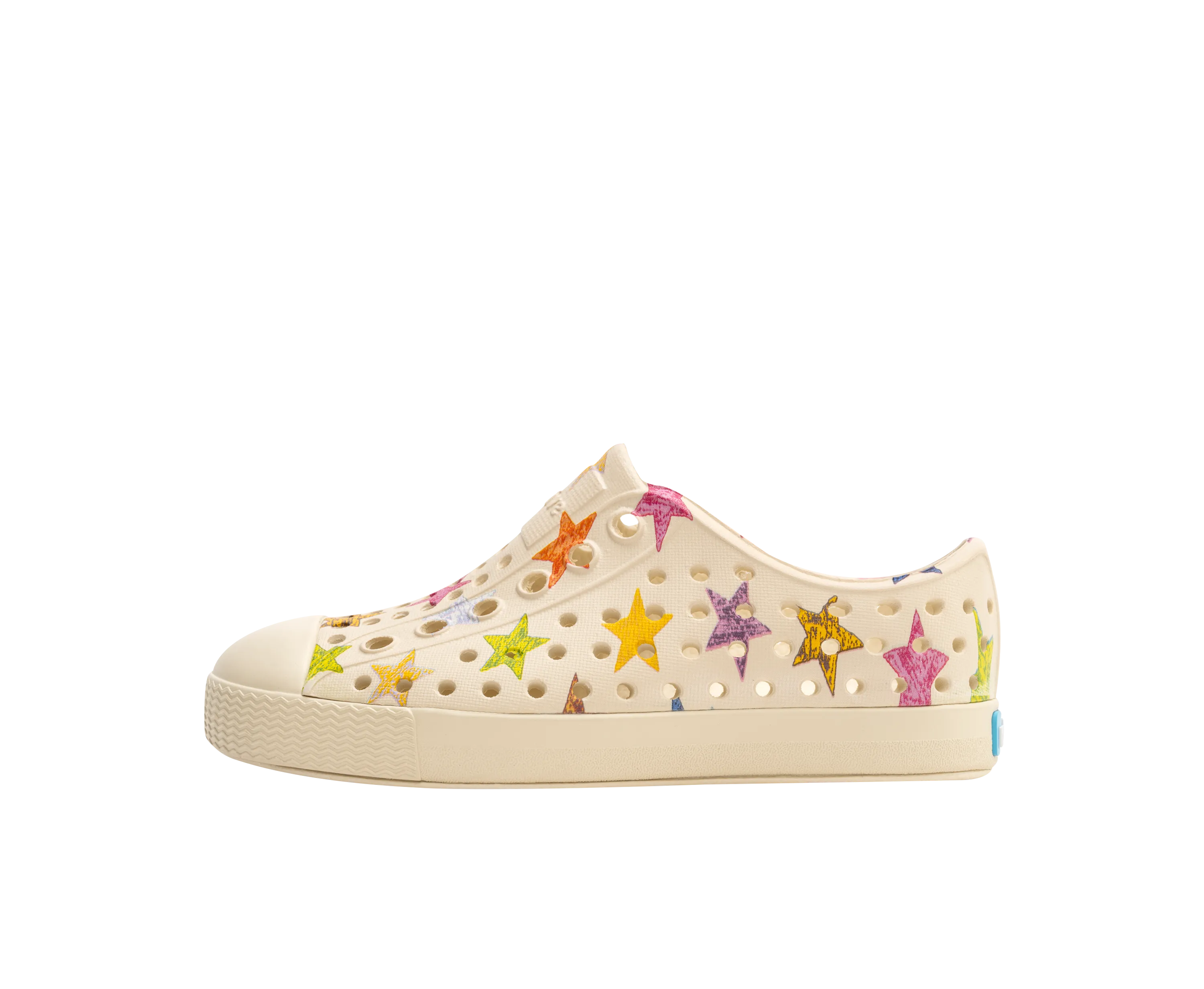 Native Jefferson Print Shoes - Bone White / Bone White / Multi Stars