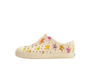 Native Jefferson Print Shoes - Bone White / Bone White / Multi Stars