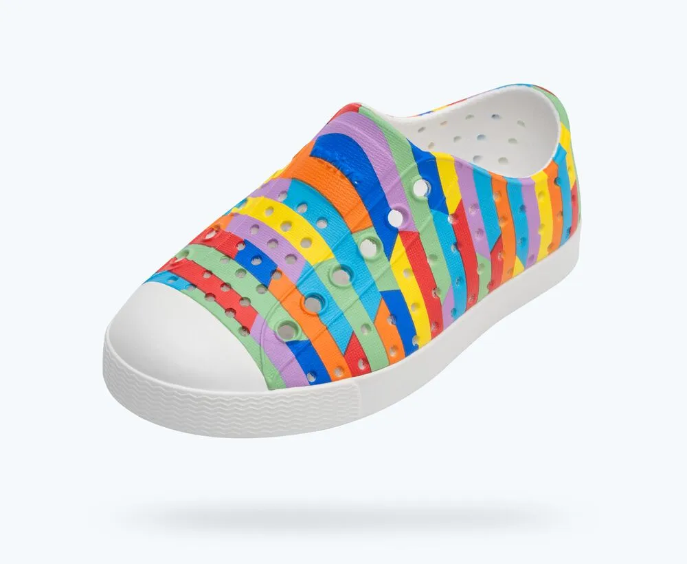 Native Jefferson Sugarlite Print - Shell White / Shell White / Rainbow Multi Stripe 2