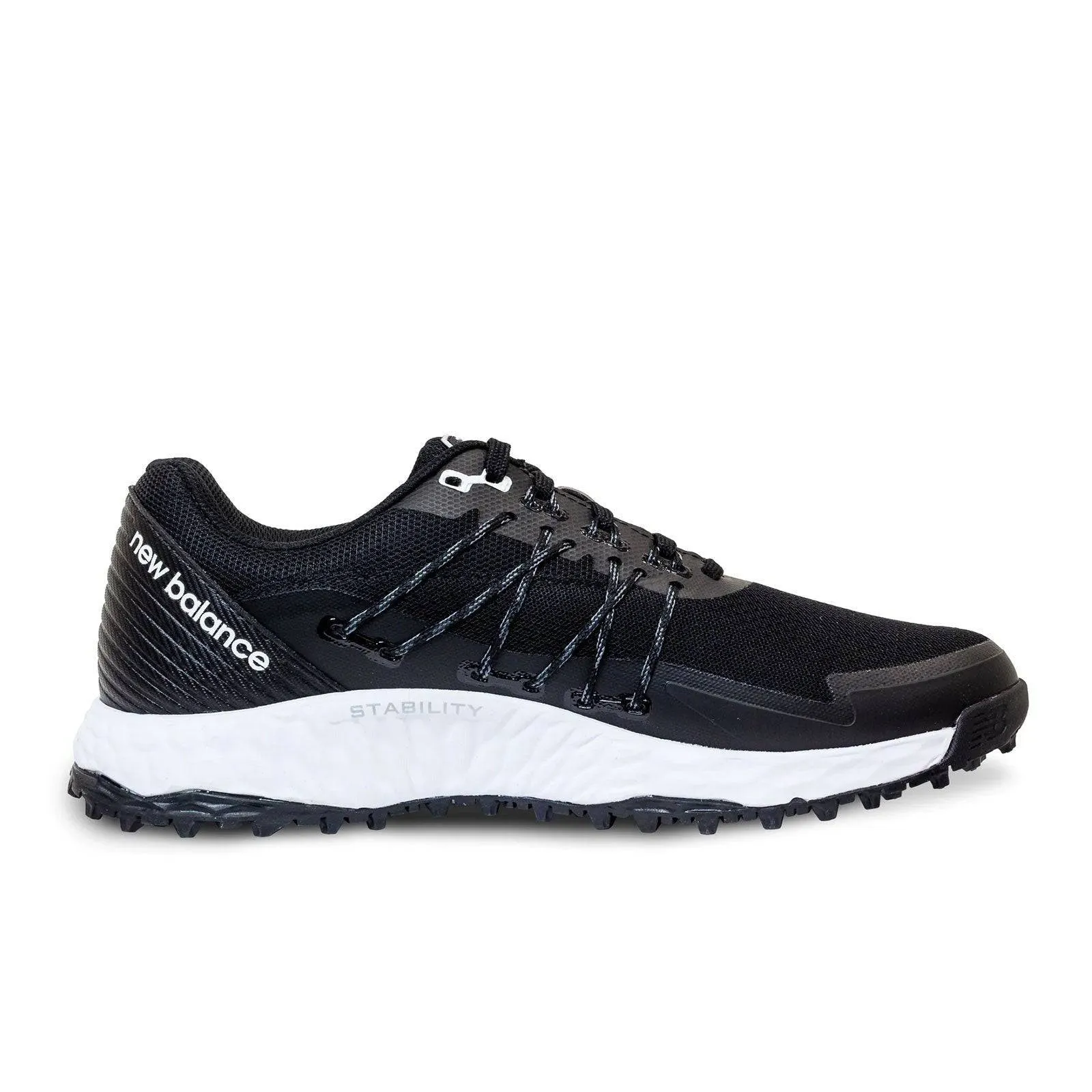 New Balance Mens Fresh Foam Pace SL Golf Shoe - BLACK / WHITE