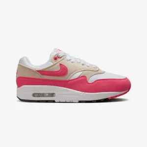 NIKE | WMN'S AIR MAX 1 { WHITE/ASTER PINK-LT OREWOOD BRN-BLACK