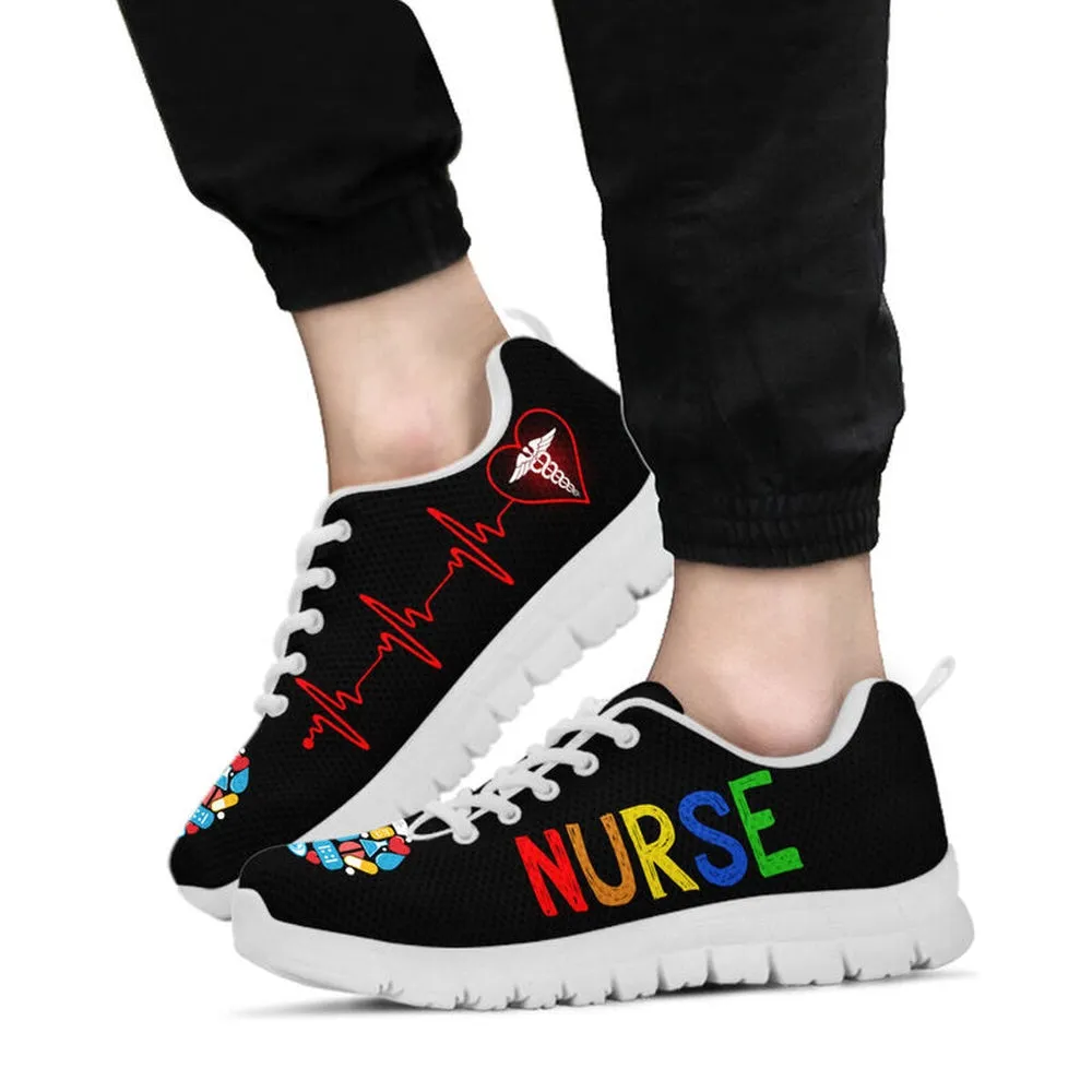 Nurse Sneaker, Nurse Heart Icon Shoes Sneakers Shoes, Best Shoes For Nurses