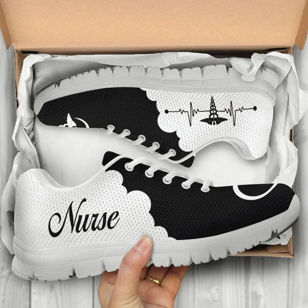 Nurse Sneaker, Nurse Heartbeat Sneaker Shoes, Best Shoes For Nurses