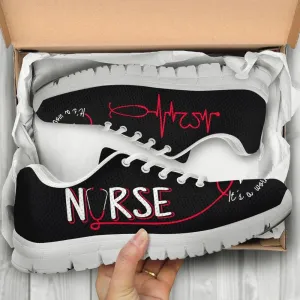 Nurse Sneaker, Nurse It'S A Work Of Heart Shoes Sneakers, Best Shoes For Nurses