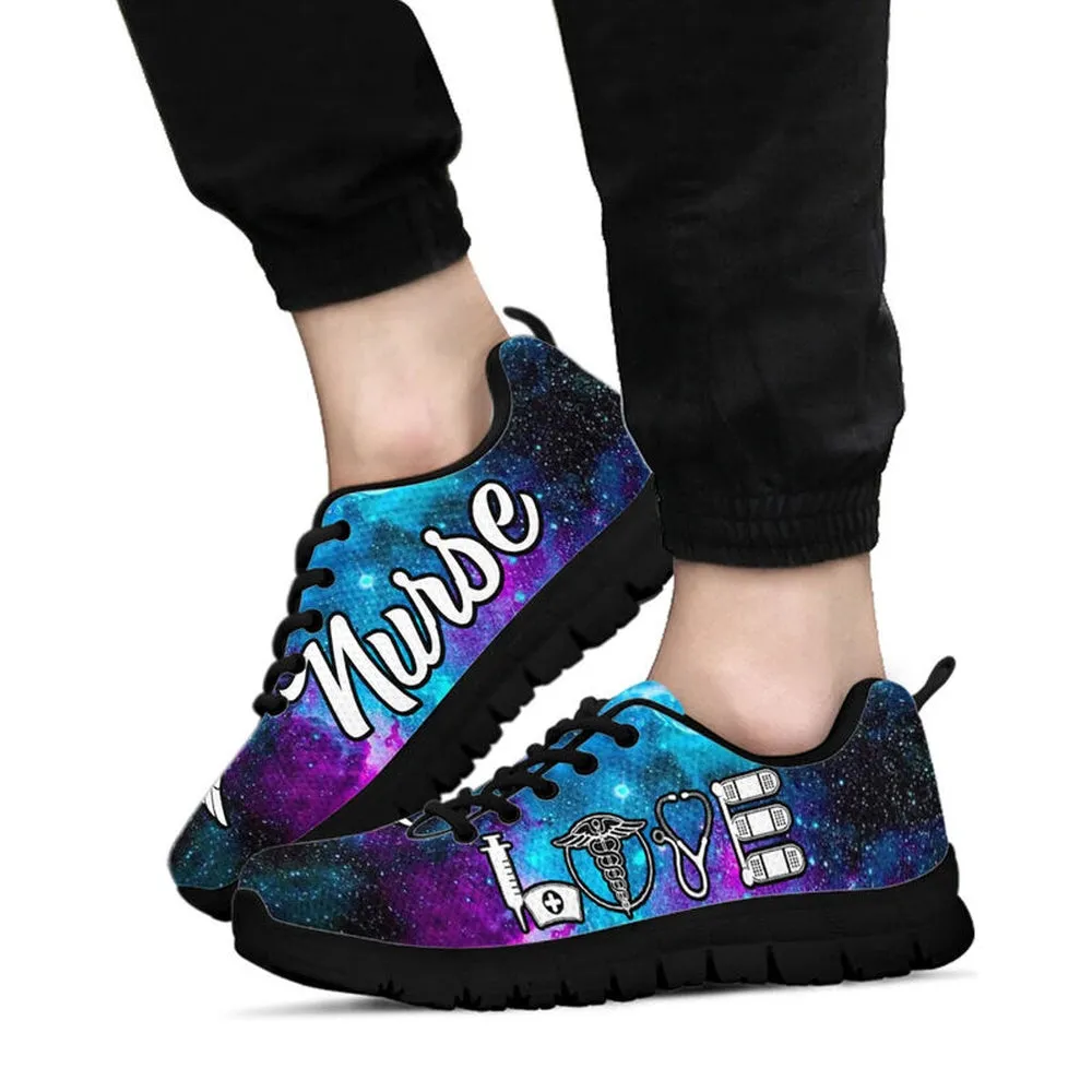 Nurse Sneaker, Nurse Love Galaxy Sneakers Shoes, Best Shoes For Nurses