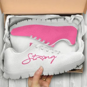 Nurse Sneaker, Nurse-Strong Symbol Pink White Sneakers, Best Shoes For Nurses