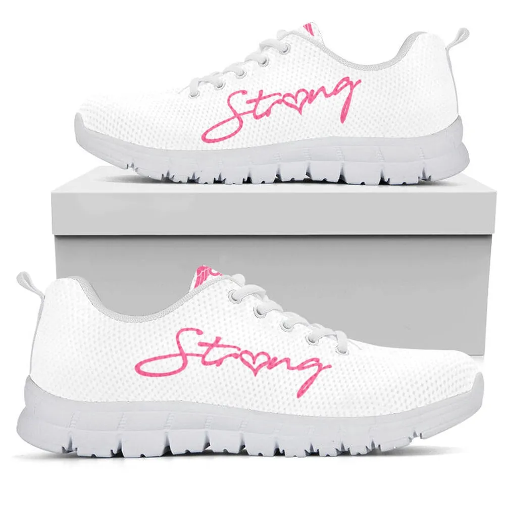 Nurse Sneaker, Nurse-Strong Symbol Pink White Sneakers, Best Shoes For Nurses