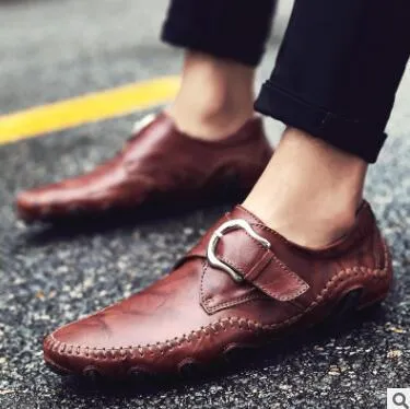 Octopus Leather Shoes Men's Casual Shoes England Handmade.