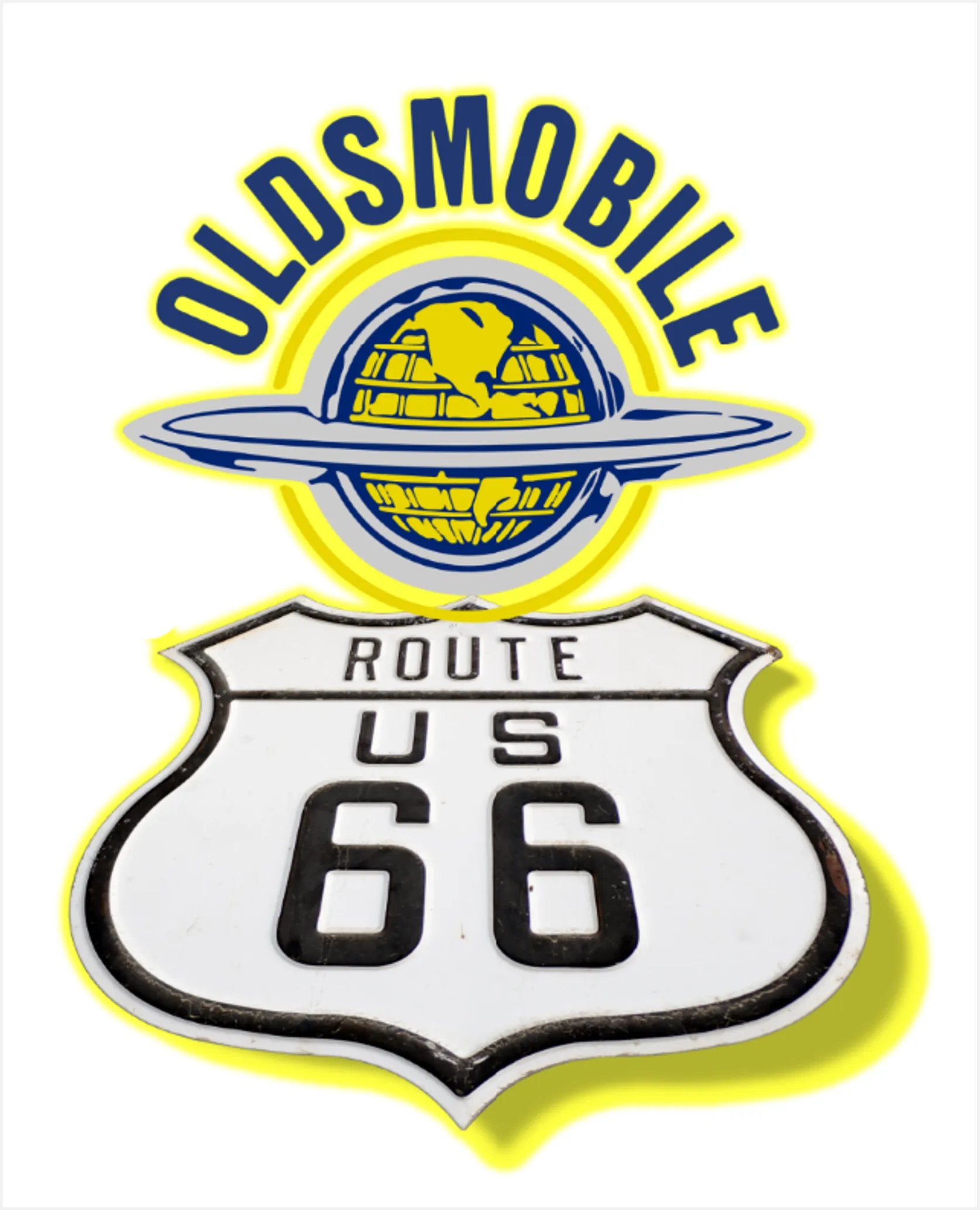 Oldsmobile Globe ROUTE 66 T-Shirt