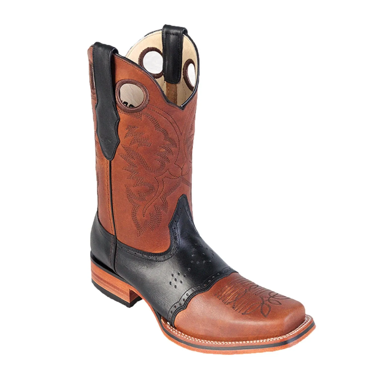 Original Cowhide Leather Skin Rodeo Toe Boots LAB-81427