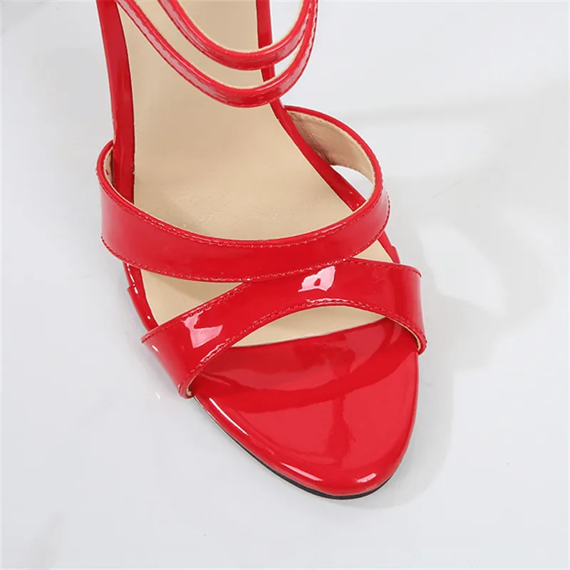 Patent Leather 16 cm Metal High Heel Sandals