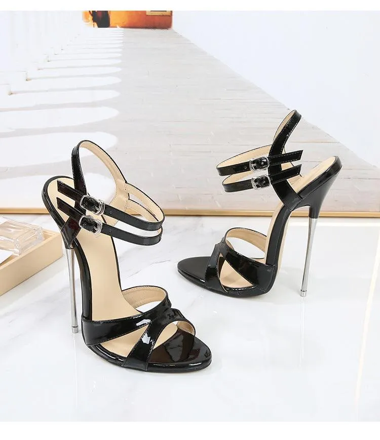 Patent Leather 16 cm Metal High Heel Sandals