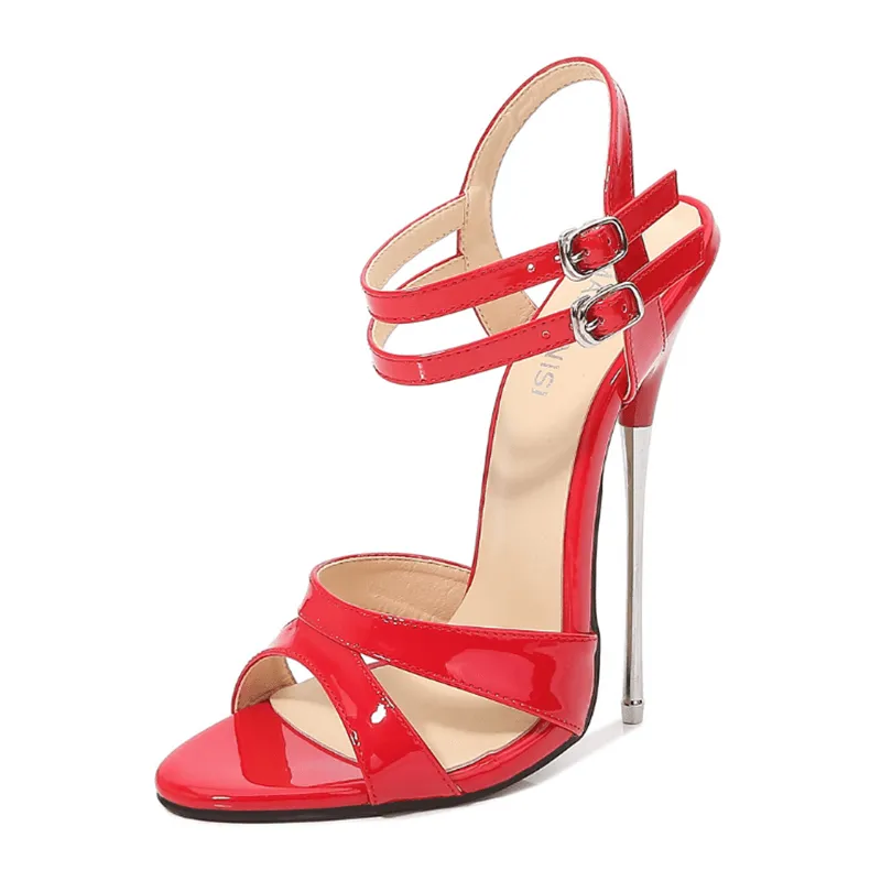 Patent Leather 16 cm Metal High Heel Sandals