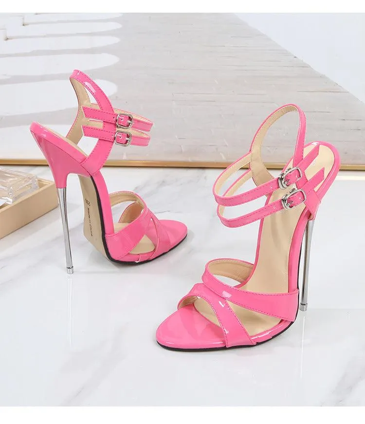 Patent Leather 16 cm Metal High Heel Sandals