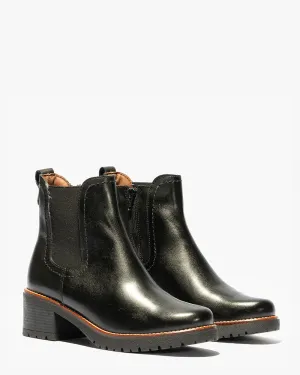 Pitillos 2724 Black Leather Ankle Boot