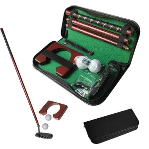 Portable Golf Putter Putting Gift Set Kit with Putter 2pcs Balls Putting Cup for Indoor Outdoor Training Practice