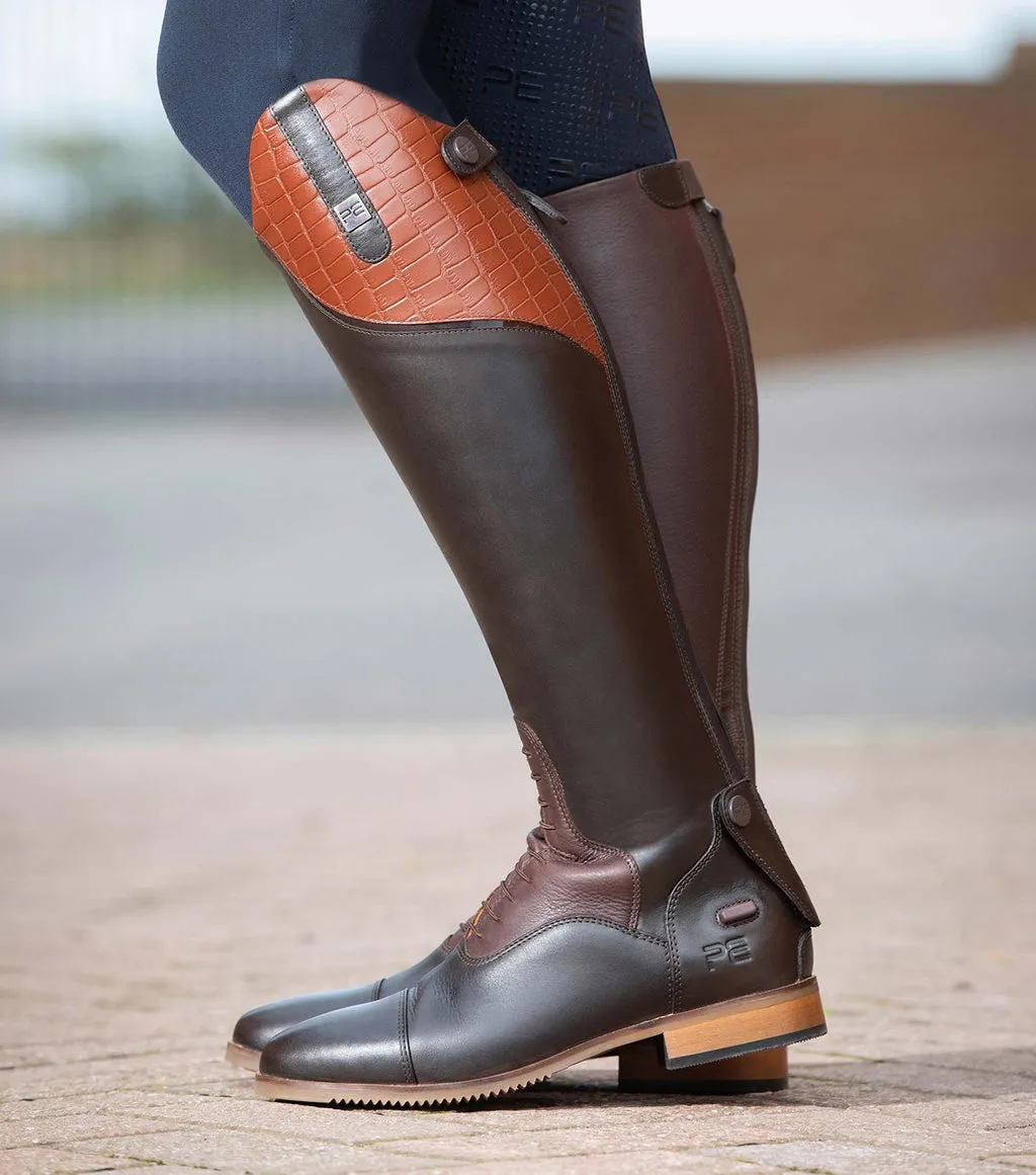 Premier Equine Passaggio Ladies Leather Field Tall Riding Boot Brown