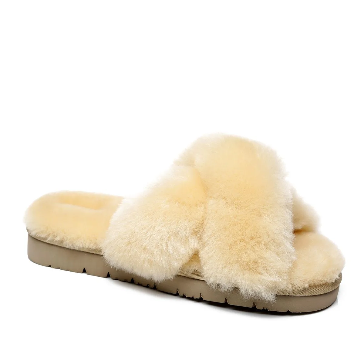 Premium Cross Fluff Ultra Comfort Sole UGG Slippers