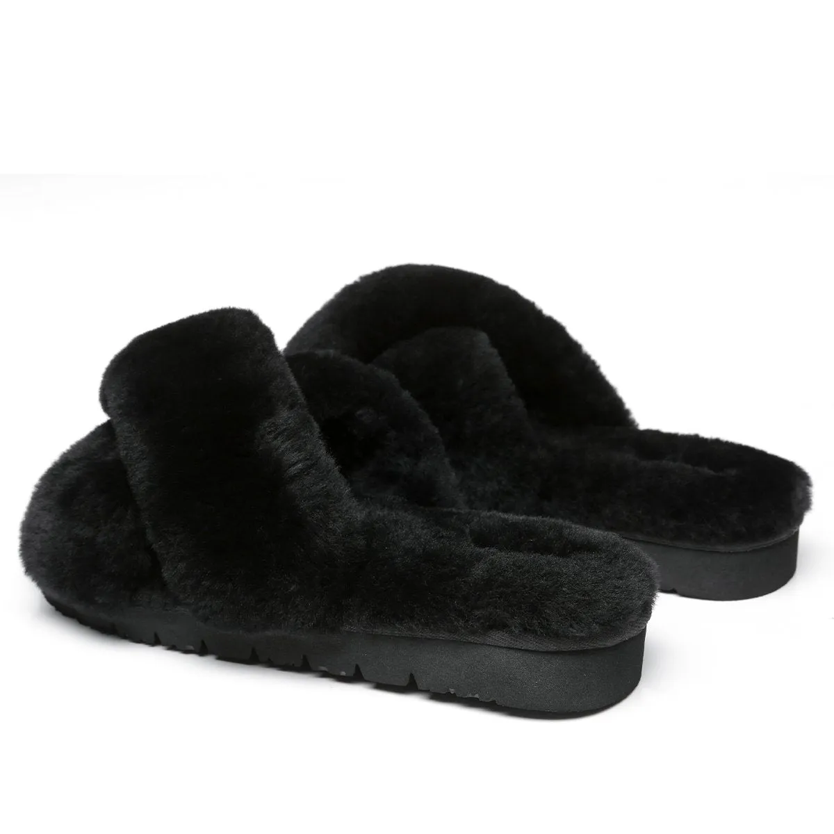 Premium Cross Fluff Ultra Comfort Sole UGG Slippers