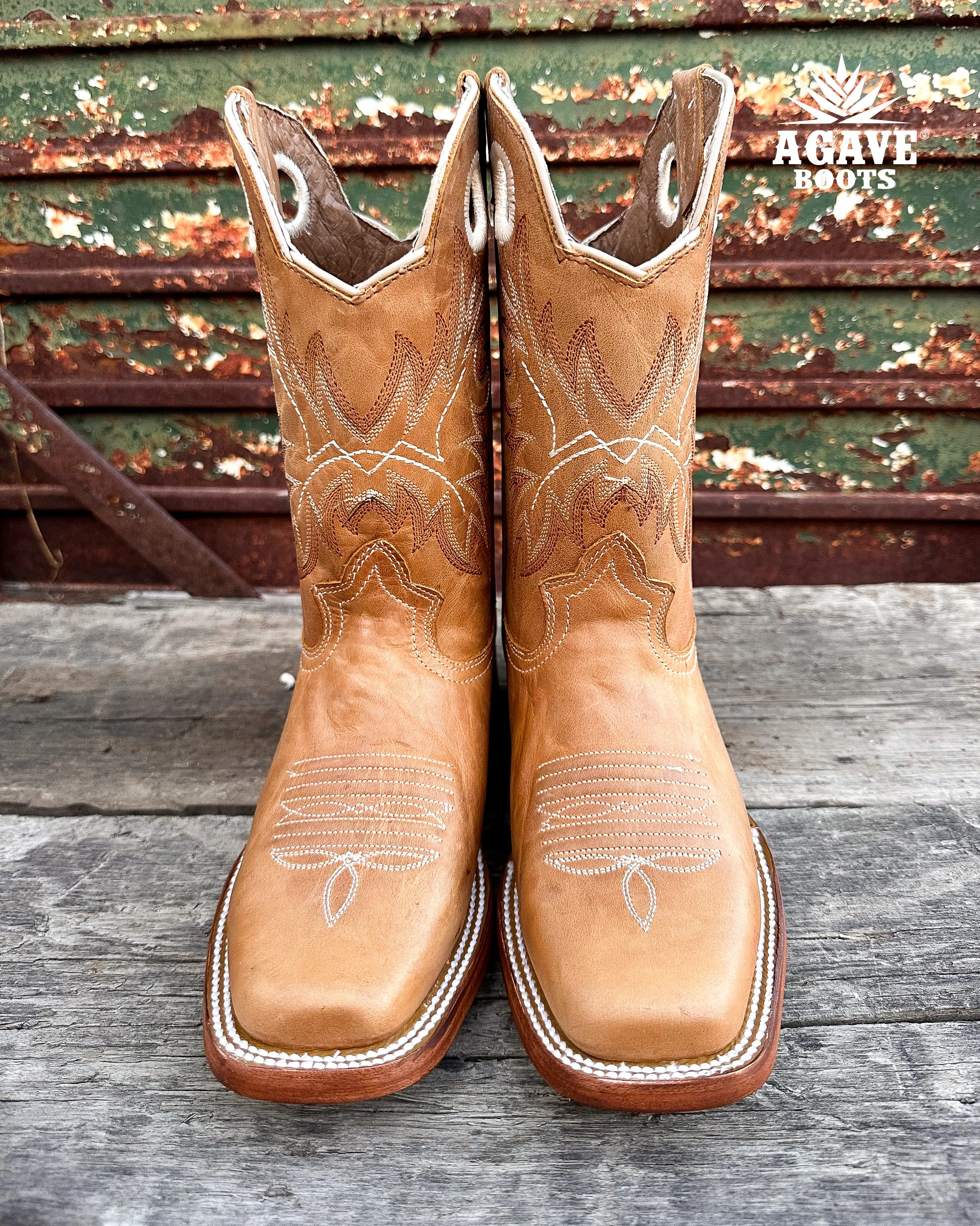 "CARAMEL" | WOMEN SQUARE TOE BOOTS