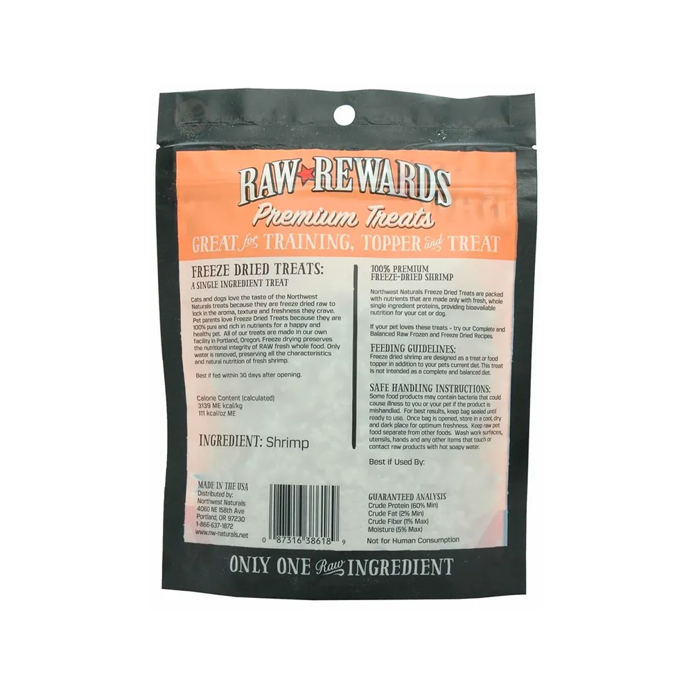 Raw Rewards Freeze Dried Shrimp Treats for Dogs & Cats