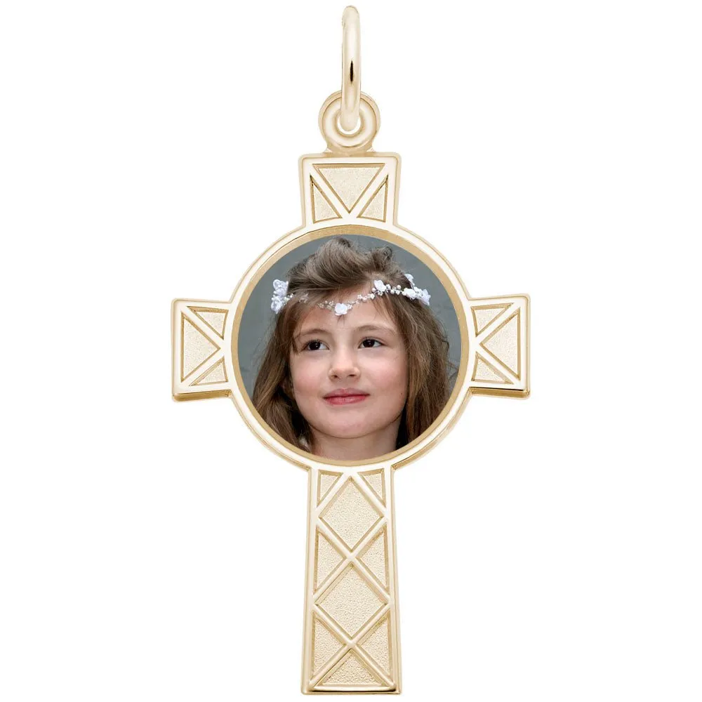 Rembrandt Charms - Celtic Cross Photoart Charm - 8622