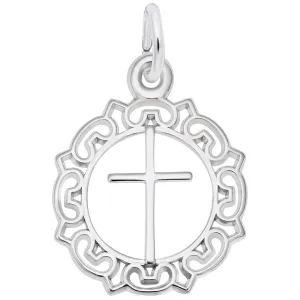 Rembrandt Charms - Cross with Ornate Border Charm - 0756